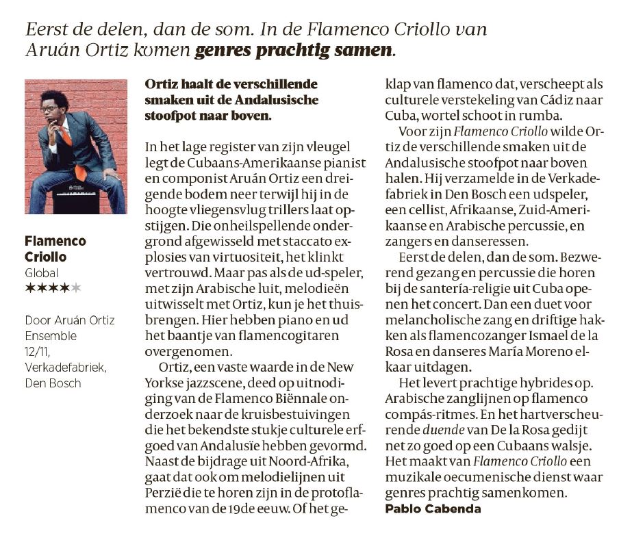Flamenco Criollo - recensie Volkskrant